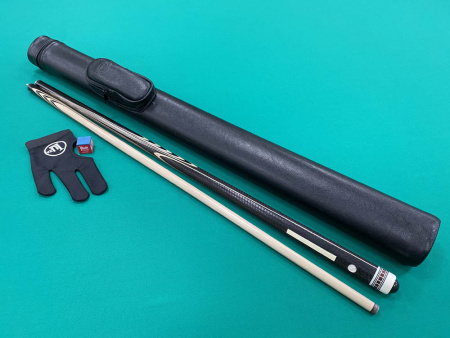 Кий Классика 16 запилов, под напряжением, с гравировкой, Черный граб, Граб (Р. Королев)