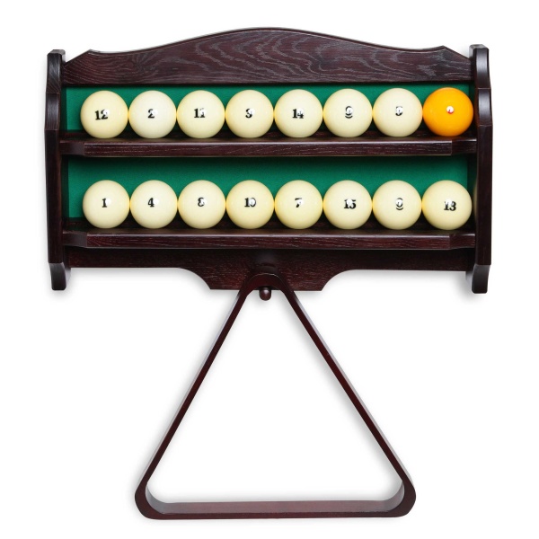 Полка для шаров и треугольника Палермо, массив дуба (темно-коричневая)