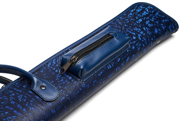Чехол Галактика экзотик с ремнем 1x1, ручная работа, натуральная кожа, синий