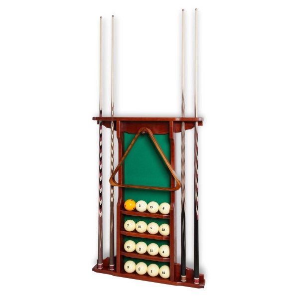 Киевница настенная Александрия для 4 киев, массив дуба (коричневая)