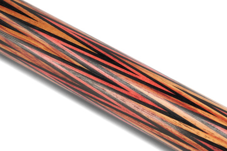 Кий Корона 8-ми перьевая, с гравировкой, Пламенный эбен, Розовый граб, Черный граб, Розвуд, Граб (Р. Королев)