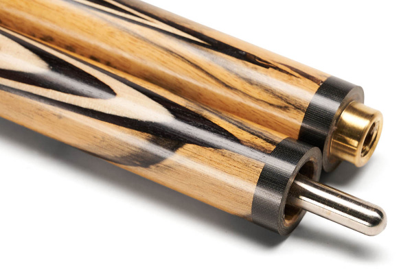 Кий Классика Элит 31 запил, с гравировкой, Лунный эбен, Черный граб, Граб (Р. Королев)