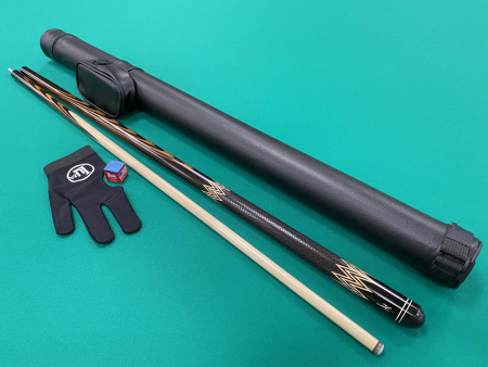 Кий Классика 23 запила, с гравировкой, Черный граб, Иппе, Граб (С. Каюков)