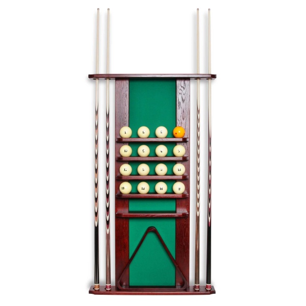 Киевница настенная Турин для 4 киев, массив дуба (махагон)