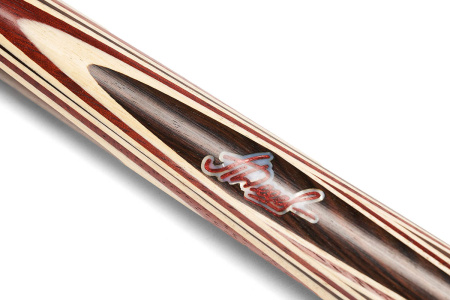 Кий Цветок, с удлинителем, в тубусе, Инкрустация, Макасар, Красный эбен, Граб (Д. Терзян)