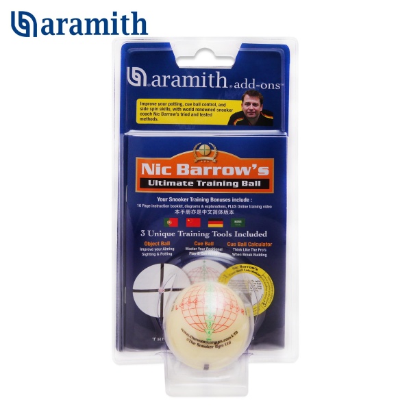 Тренировочный шар Snooker Aramith Nic Barrow`s Ultimate Training Ball 52,4мм блистер Тренировочный шар Snooker Aramith Nic Barrow`s Ultimate Training Ball 52,4мм блистер