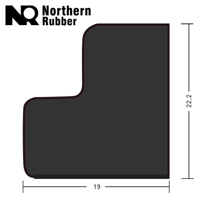 Резина для бортов Northern Rubber Snooker F/S L-77 184см 12фт 6шт.