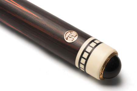 Кий Цветок 4 луча, 3-х составной, Пламенный эбен, Лимонник, Падук, Граб (Р. Королев)