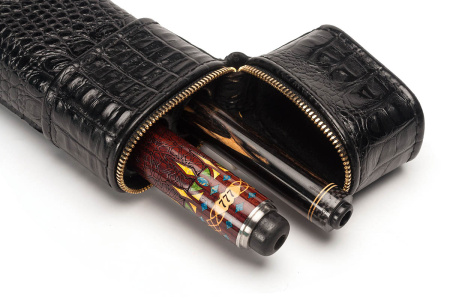 Кий Классика 3/4, с удлинителем, в тубусе, Красный эбен, Эбен, Лунный эбен, Граб (Д. Терзян)