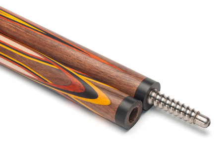 Кий Цветок, напряженный запил, с удлинителем, Пламенный эбен, Орех, Амарант, Падук, Ясень, Граб (А. Вараксин)