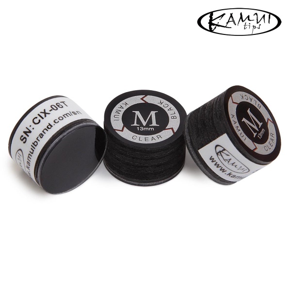 Наклейка для кия Kamui Clear Black 13мм Medium