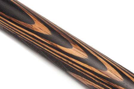 Кий Классика 16 запилов, с гравировкой, под напряжением, Черный граб, Зебрано, Граб (Р. Королев)