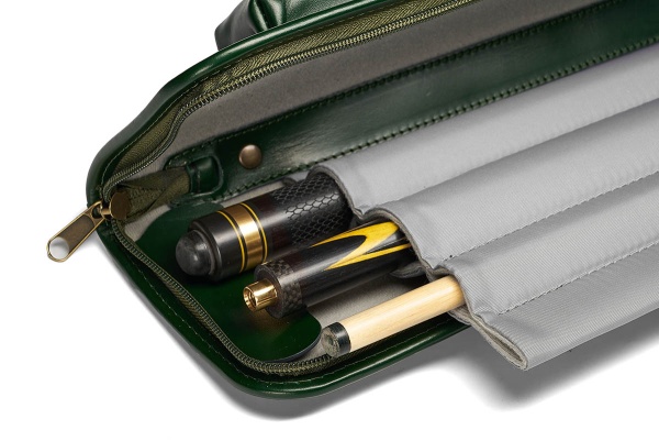 Чехол для 3-х составных киев Галактика Кроко 1x1, ручная работа, натуральная кожа, зеленый